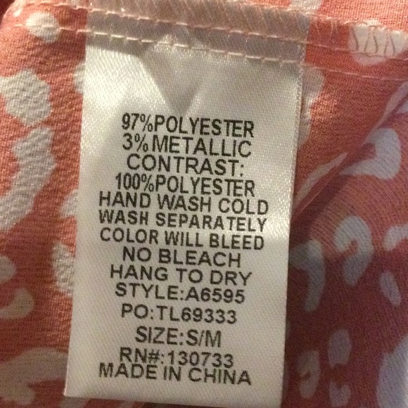 NWT Umgee Ruffled Pink/White Lg & Sm Floral & Leopard Spot Kimono - Picture 6 of 7